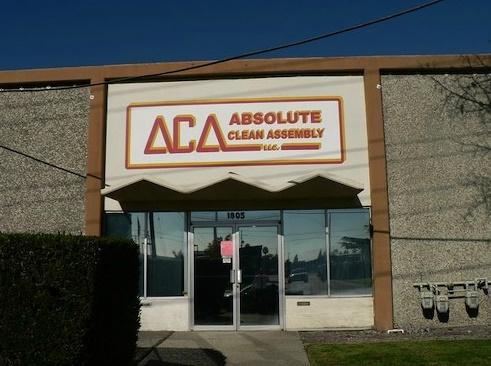 Absolute Clean Assembly Hand lettered & painted sign Santa Clara, California, San Francisco Bay Area, Santa Clara County 1
