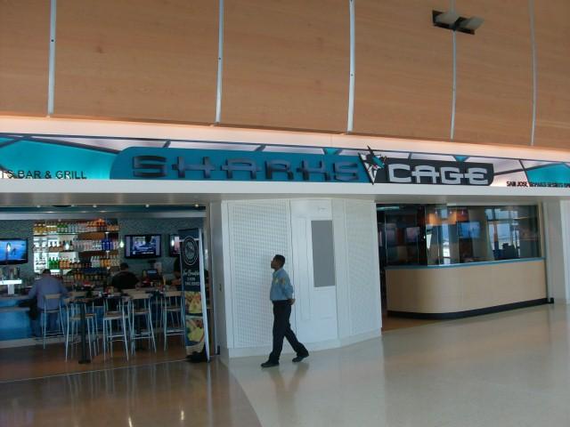 San Jose Sharks Sports Bar & Grill Mineta San Jose International Airport Channel letters, neon halo lighted San Jose, California, San Francisco Bay Area, Santa Clara County 10