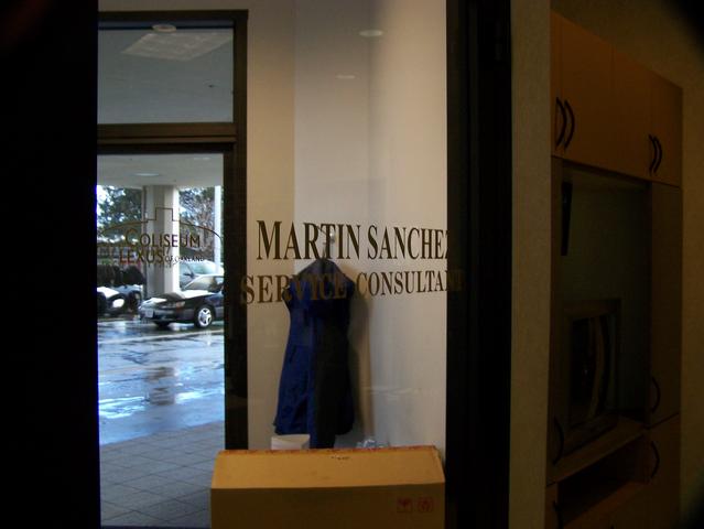 Coliseum Lexus Metallic brushed gold window vinyl graphics Oakland, California, San Francisco Bay Area, Alameda County 13