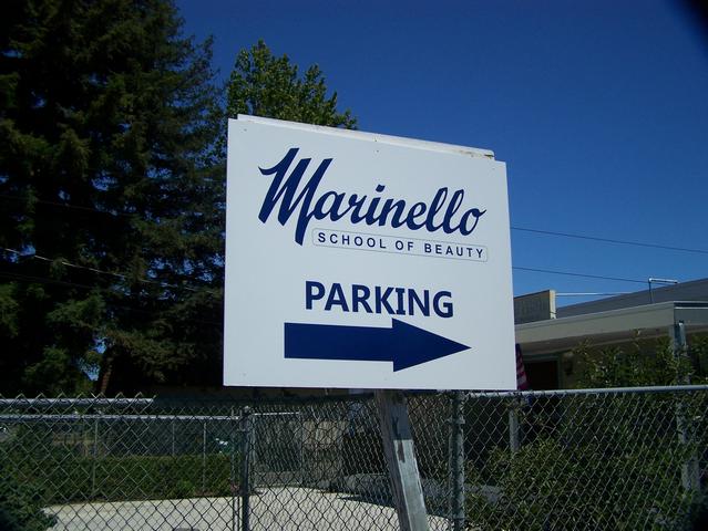 Marinello School of Beauty Full color vinyl graphics on aluminum background Castro Valley, California, San Francisco Bay Area Alameda County 14