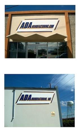 ADA Manufacturing, Inc. Hand lettering & painted sign Santa Clara, California, San Francisco Bay Area, Santa Clara County 2