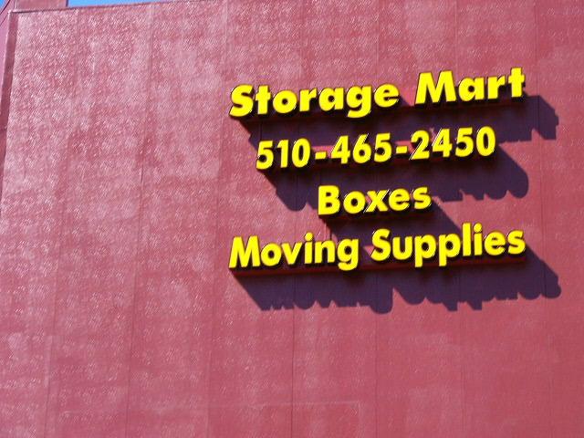 Storage Mart Channel letters, LED internal lighting, high elevation Oakland, California, San Francisco Bay Area, Alameda County 23