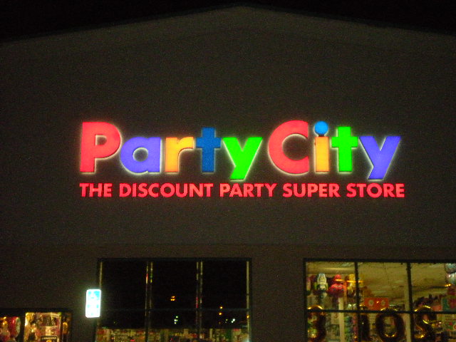 Party City Channel letters, LED lighting internal Dublin, California, San Francisco Bay Area, Alameda County 25
