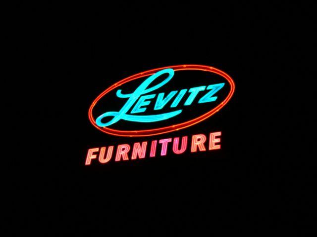 Levitz Furniture Pole Sign 70ft in the air Neon lighted & border aluminum cabinet Santa Clara, California, San Francisco Bay Area Santa Clara County 3