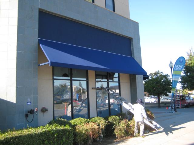 Sleep Number Awning with sunbrella fabric skin and steel frame Redwood City, California, San Francisco Bay Area 3