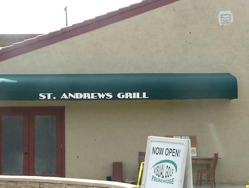 St. Andrew's Grill, Pruneridge Golf Course Awning with sunbrella fabric skin and steel frame Santa Clara, California, San Francisco Bay Area 4