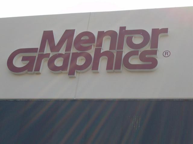 Mentor Graphics Channel letters, neon internal lighted San Jose, California, San Francisco Bay Area, Santa Clara County 5