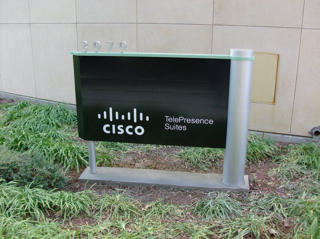 Cisco Systems Monument Sign 3 Dimensional architectural design, individual aluminum letters, custom matthews finish paint job, concrete base Santa Clara, California, San Francisco Bay Area, Santa Clara County 5