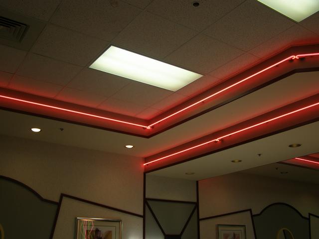 Burger King Border Neon interior lighting Colma, California, San Francisco Bay Area San Mateo County 5