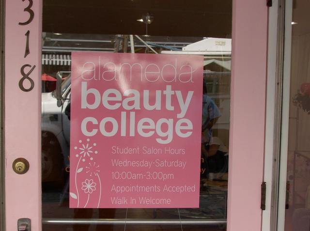 Alameda Beauty College Full color digital printed vinyl graphics on window surface Alameda, California, San Francisco Bay Area, Alameda County 7