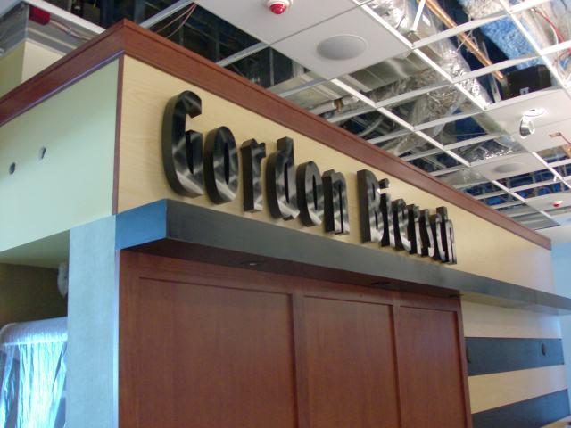 Gordon Biersch Brewery & Restaurant Mineta San Jose International Airport Channel letters, neon internal lighted San Jose, California, San Francisco Bay Area, Santa Clara County 8