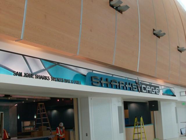 San Jose Sports Bar & Grill Mineta San Jose International Airport Channel letters, acrylic background panels w/flourescent back lighting 8